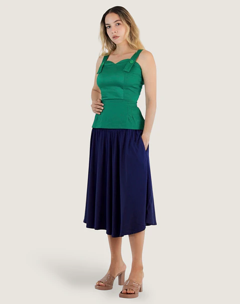 Falda Rotonda Azul