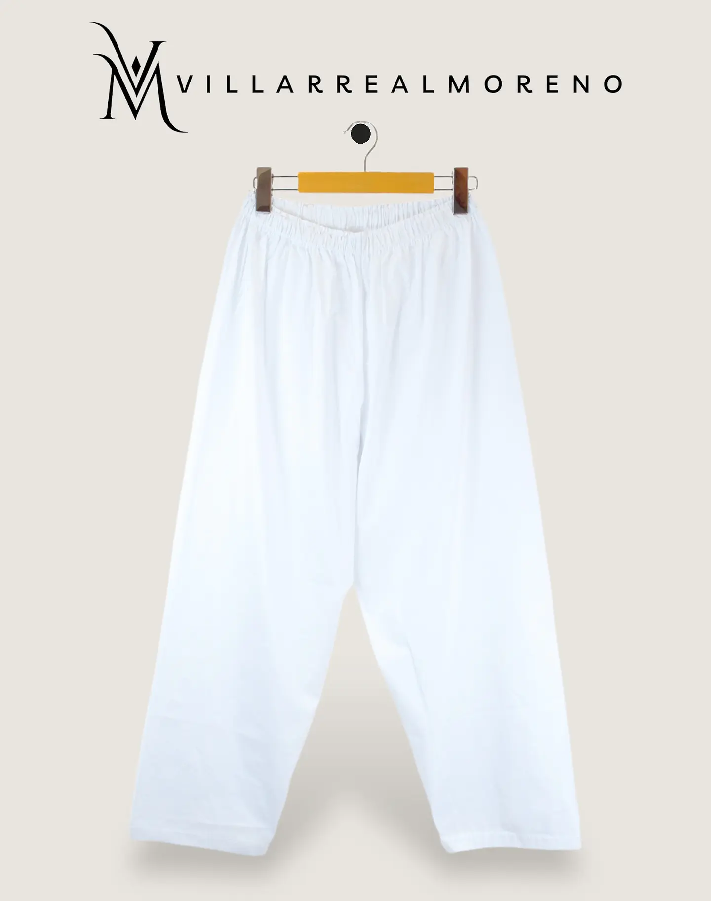 Pantalón Pijama Mujer Algodón Blanco 3