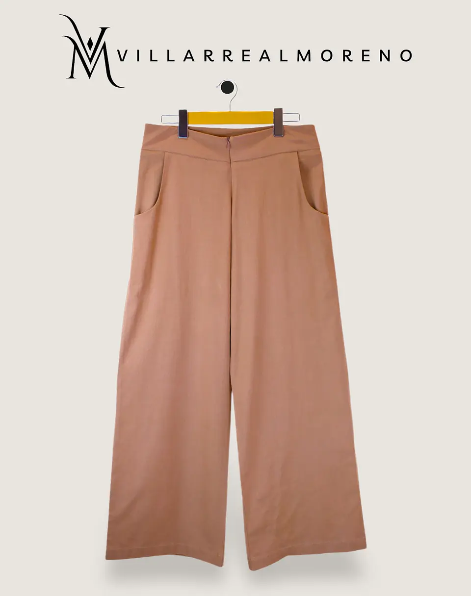 Pantalón Viscosa Bota Ancha Cafe 3