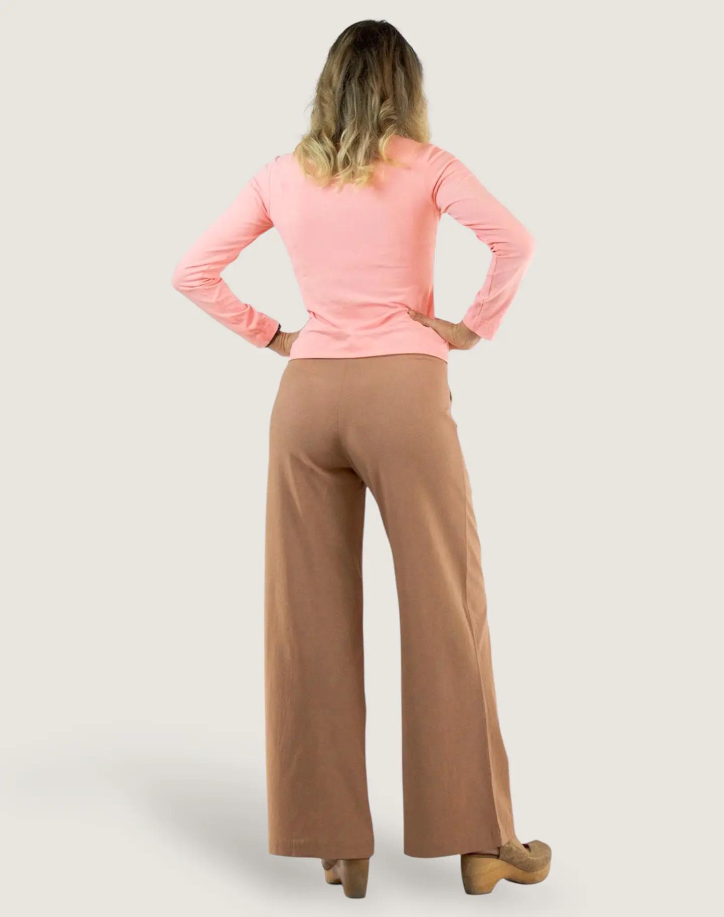 Pantalón Viscosa Bota Ancha Cafe 6