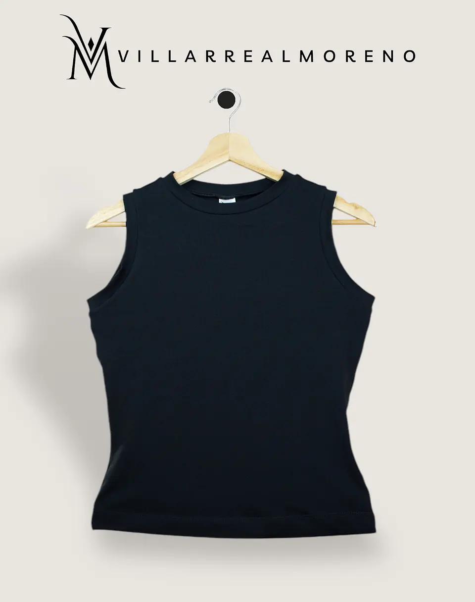 Blusa Algodón Flexible Negra 3
