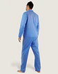 Camisa Pijama Hombre Algodón Celeste - Miniatura 2