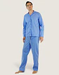 Pantalón Pijama Hombre Algodón Celeste - Miniatura 1