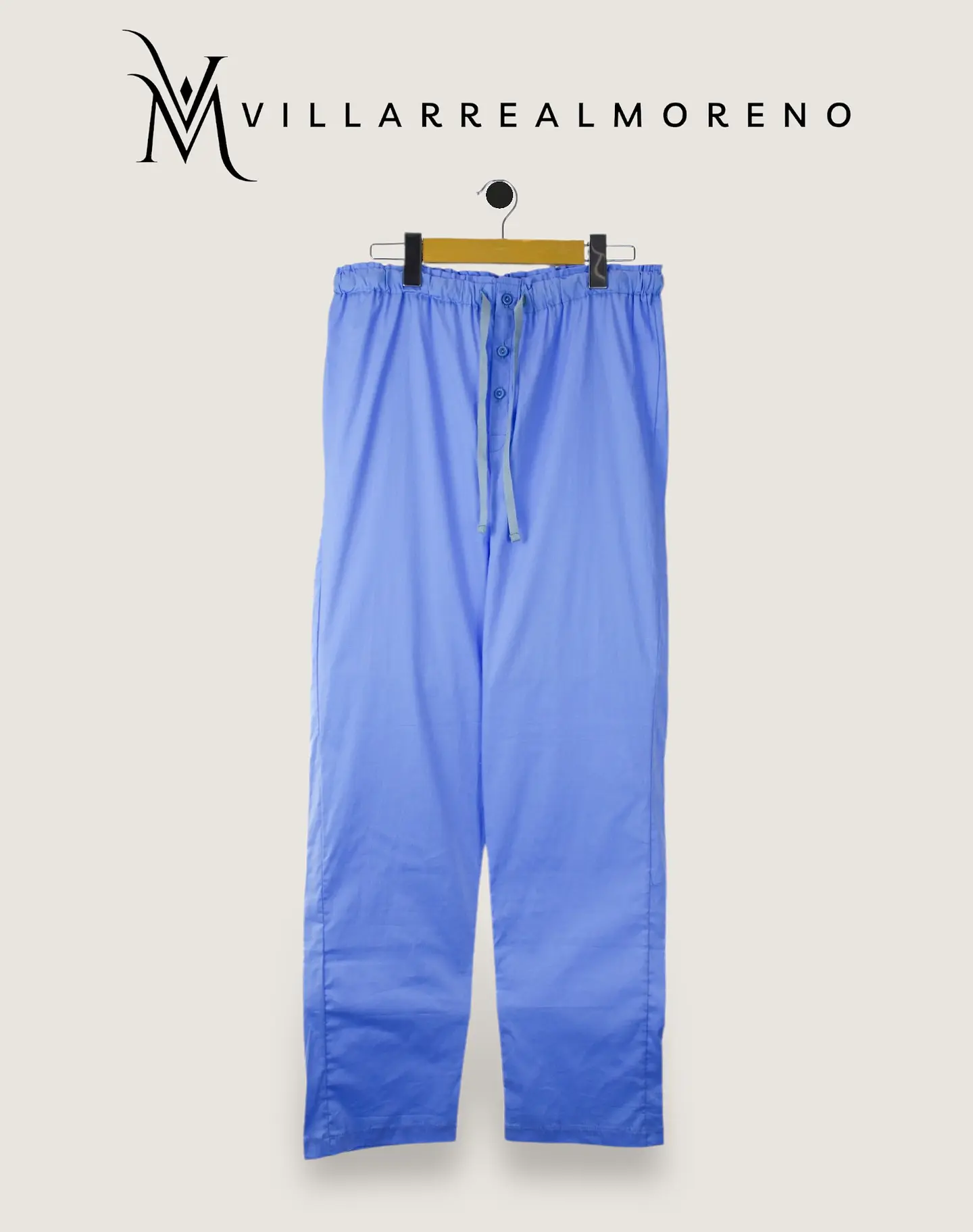 Pantalón Pijama Hombre Algodón Celeste 3