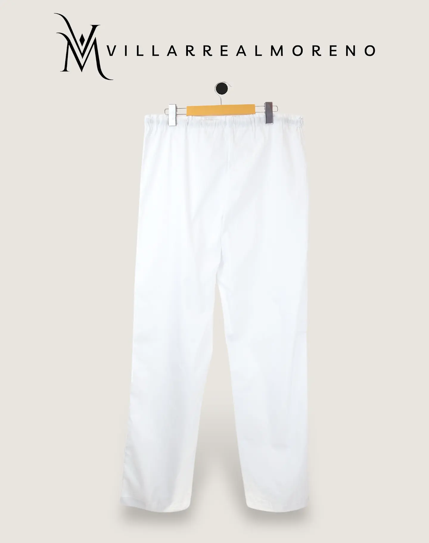Pantalón Pijama Hombre Algodón Blanco 4