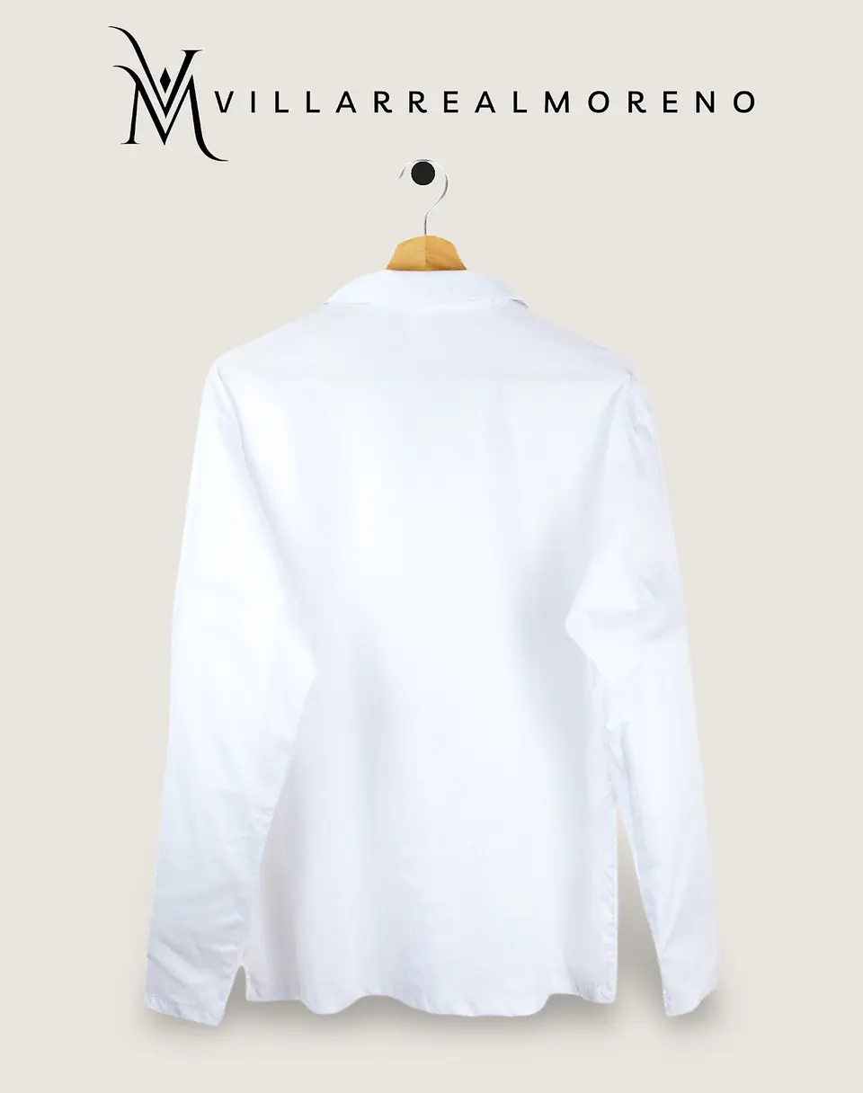 Camisa Pijama Hombre Algodón Blanca 4