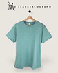 Camiseta Algodón Hombre Verde Cerceta - Miniatura 3