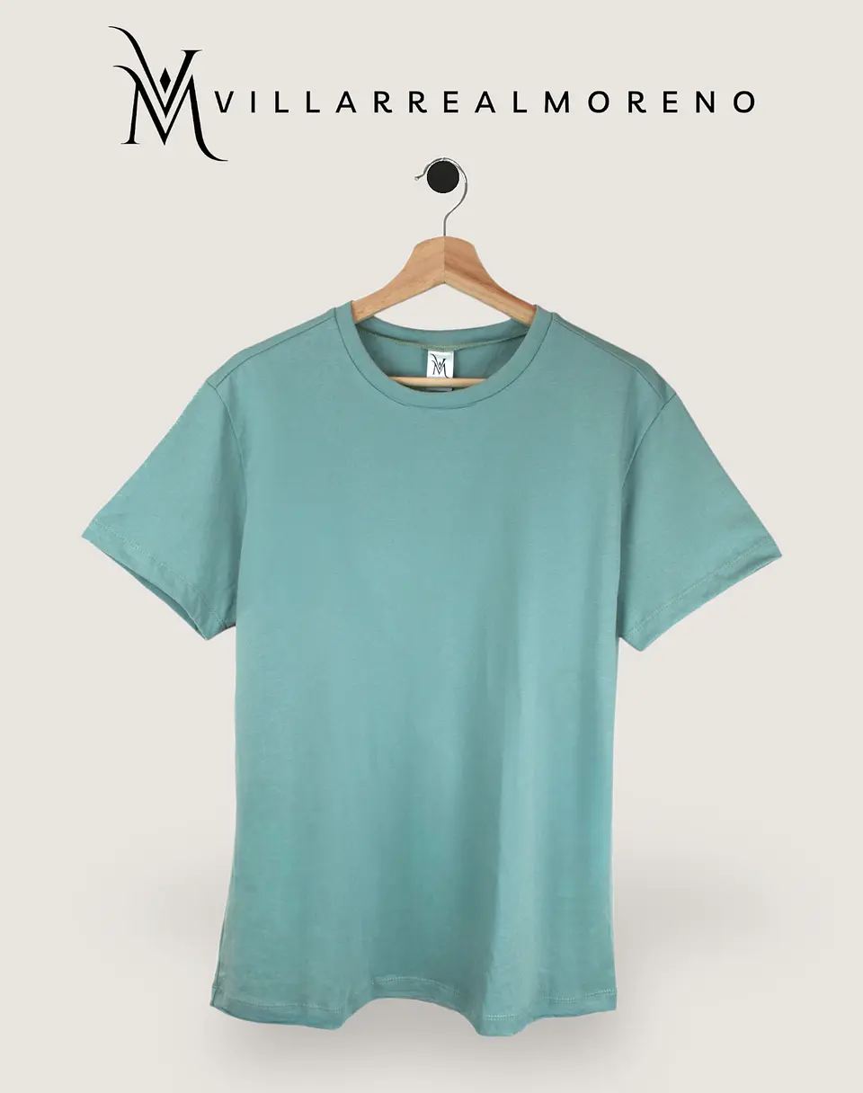 Camiseta Algodón Hombre Verde Cerceta 3
