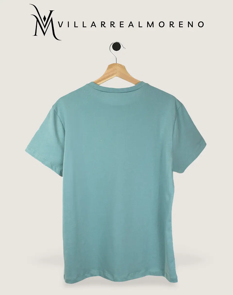 Camiseta Algodón Hombre Verde Cerceta 4