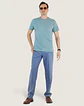 Camiseta Algodón Hombre Verde Cerceta - Miniatura 1