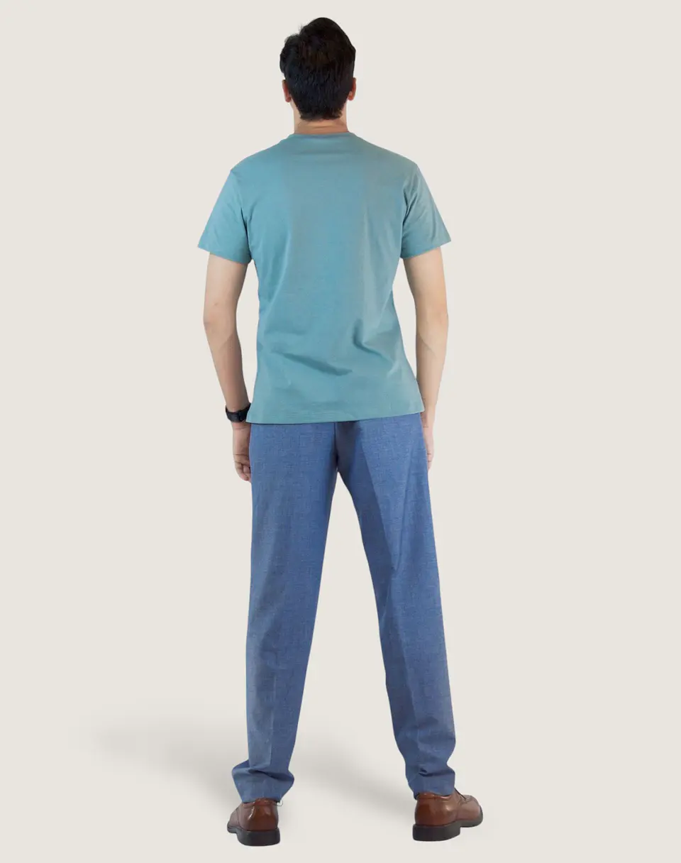 Camiseta Algodón Hombre Verde Cerceta 2