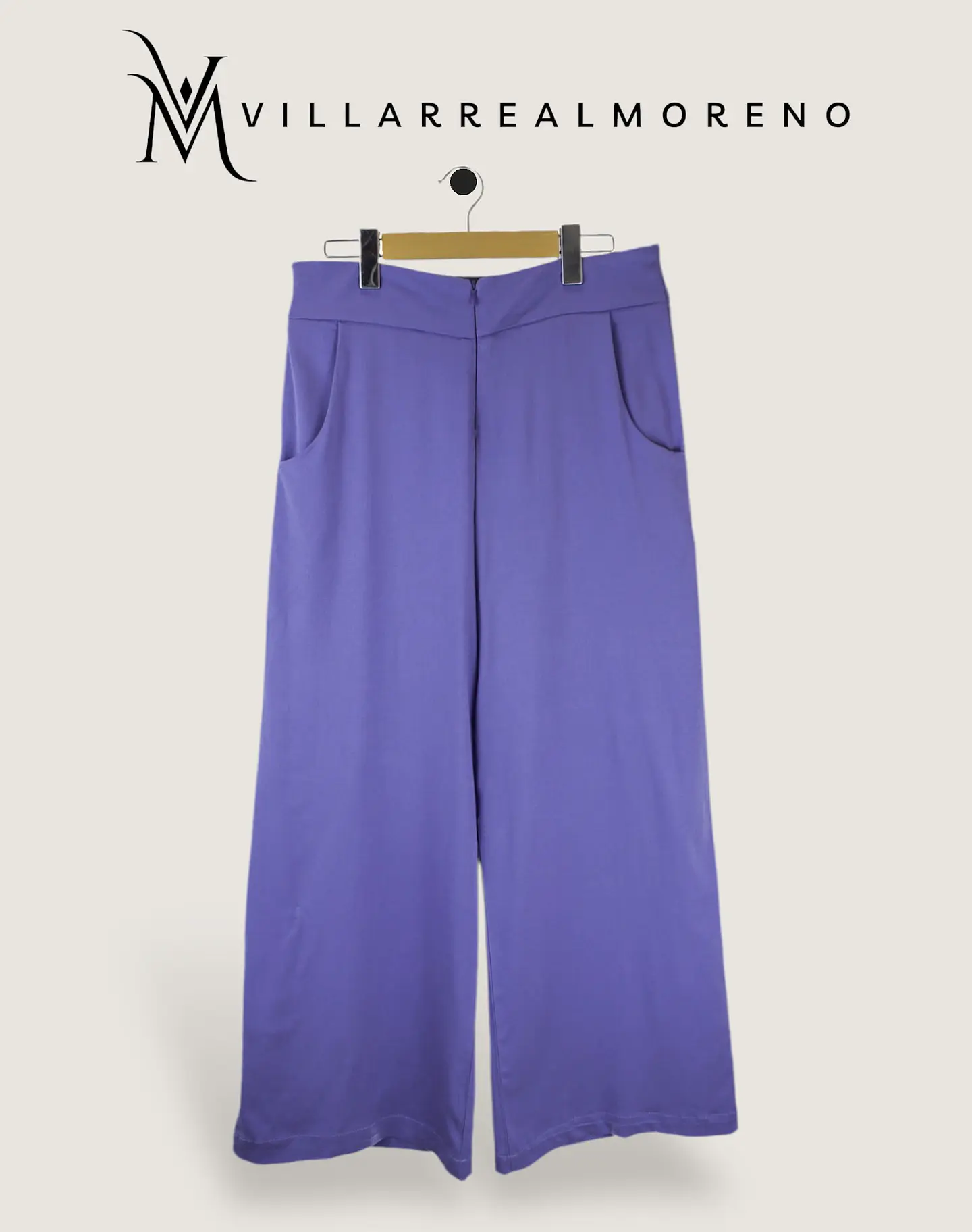 Pantalón Viscosa Bota Ancha Uva 3