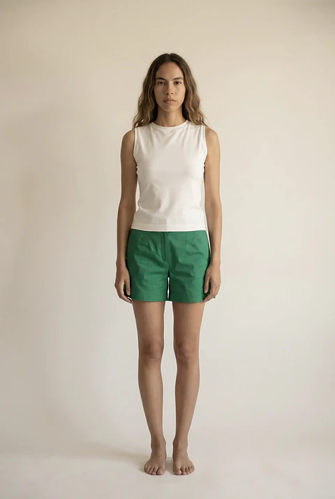 Blusa Algodón Flexible Marfil