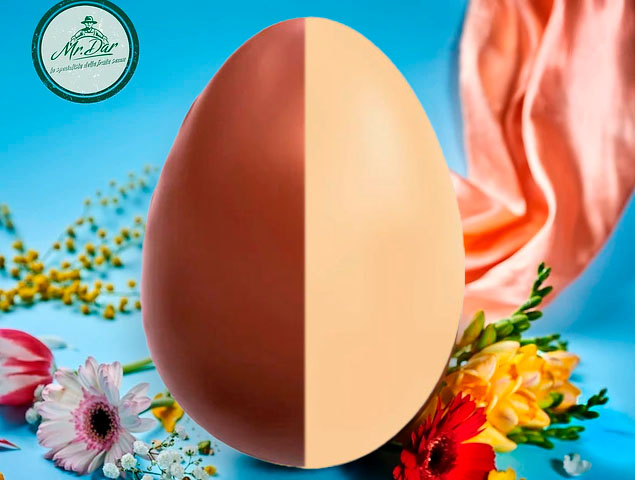 Ovo Chocolate XXL Double Taste Leite/Branco 600g 1