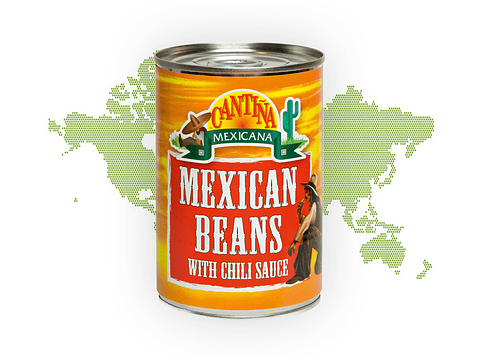 Frijoles con salsa de chile