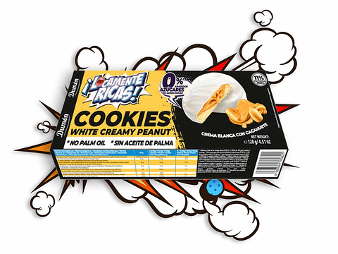 Galletas De Cacahuete Y Nata Blanca 128g