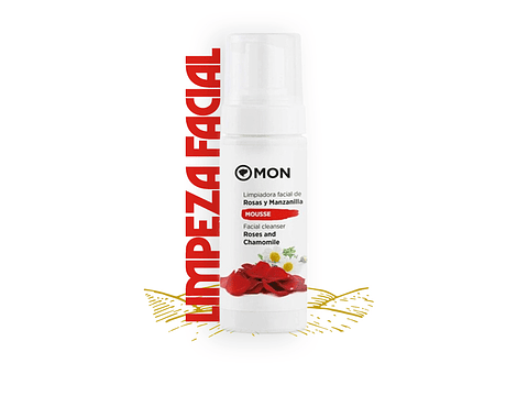 Mousse Limpiador Facial de Rosa y Manzanilla 150ml