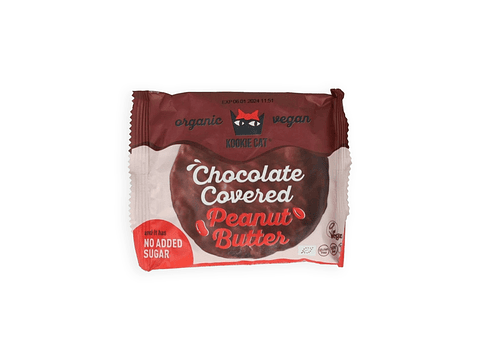 Galleta de mantequilla de cacahuete orgánica cubierta de chocolate 50 g