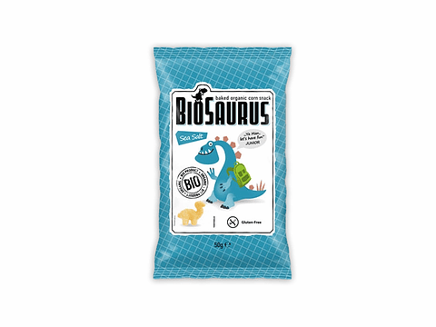 Snack de Dinosaurio con Sal Marina Orgánica 50g