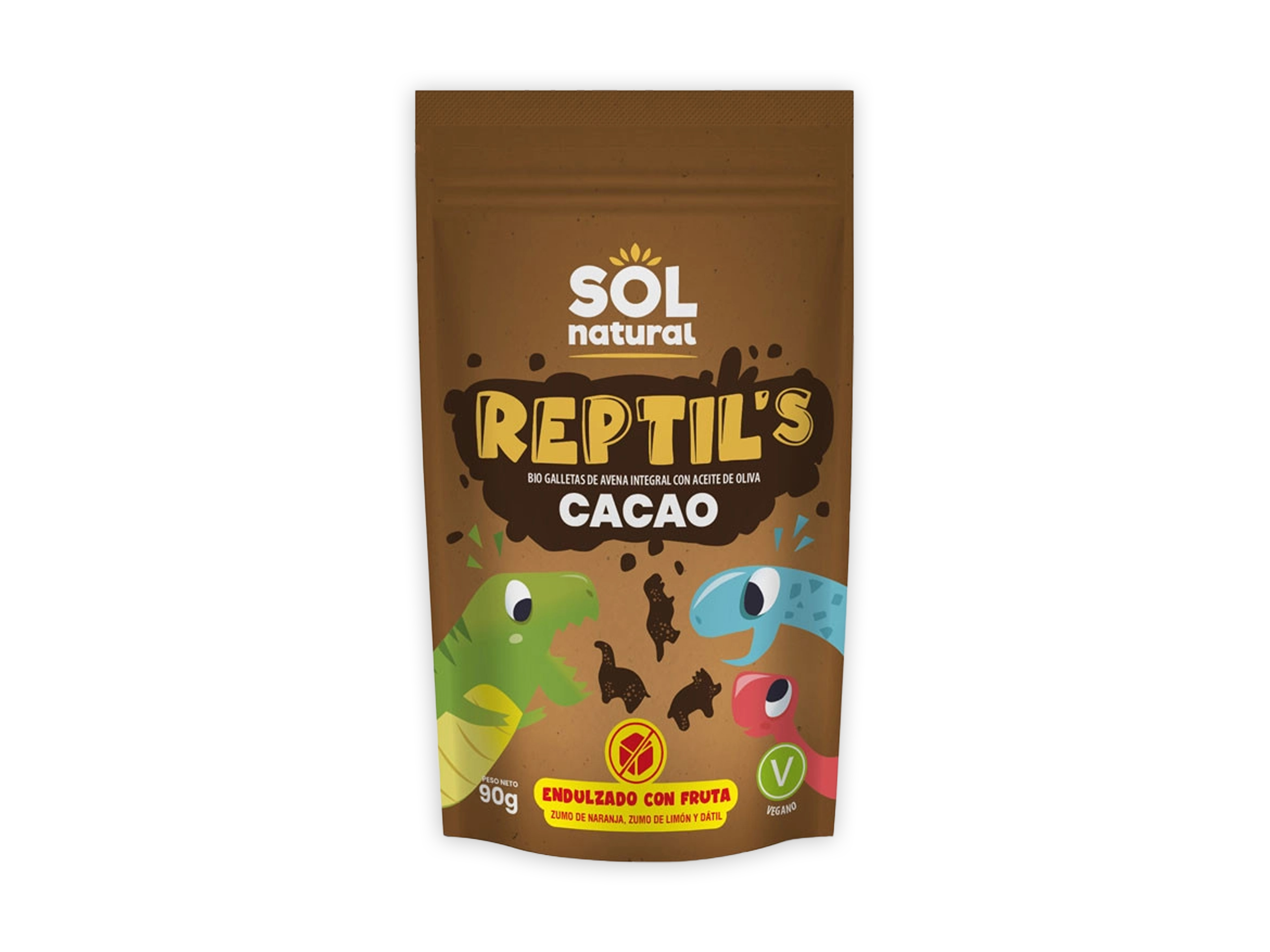 Bolachas de Cacau, Aveia Integral & Fruta BIO 90g 1