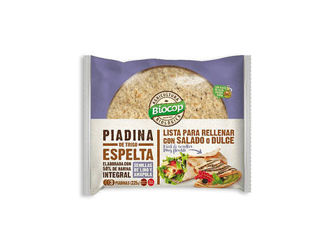 Piadina de Espelta com Sementes de Linhaça & Papoila BIO 225g