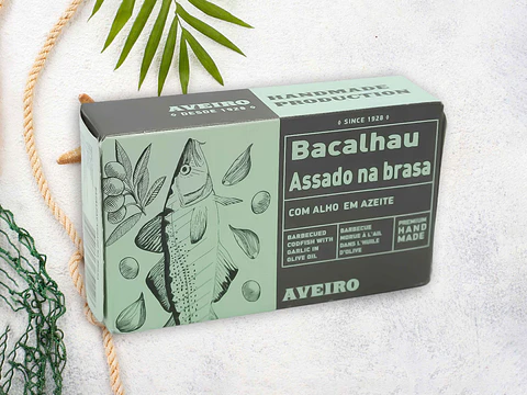 Bacalhau Assado na Brasa com Alho em Azeite 120g