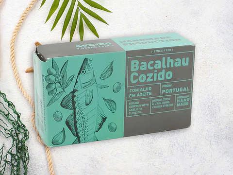 Bacalhau Cozido com Alho em Azeite 120g