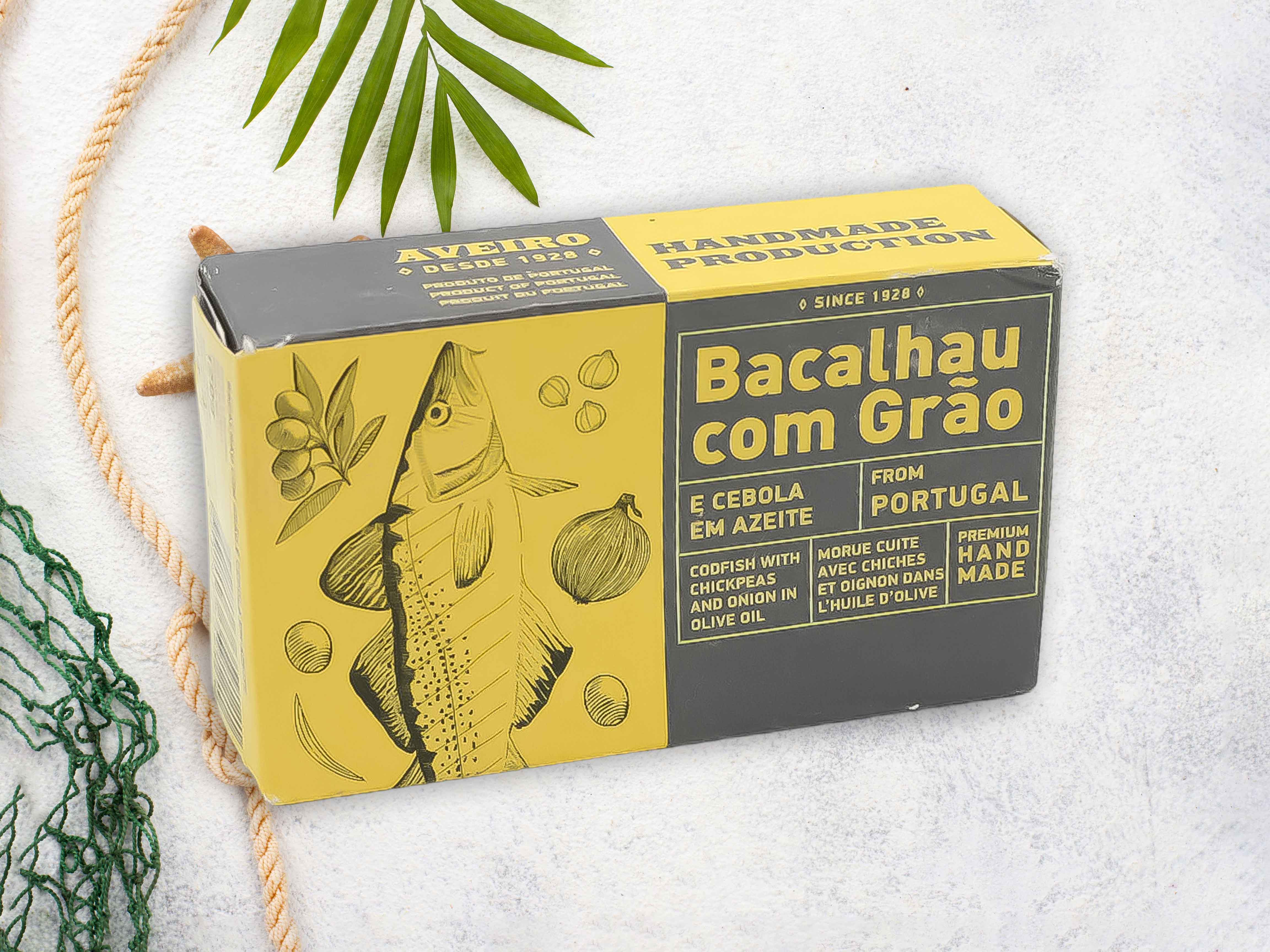 Bacalhau com Grão de Bico & Alho em Azeite 120g 1