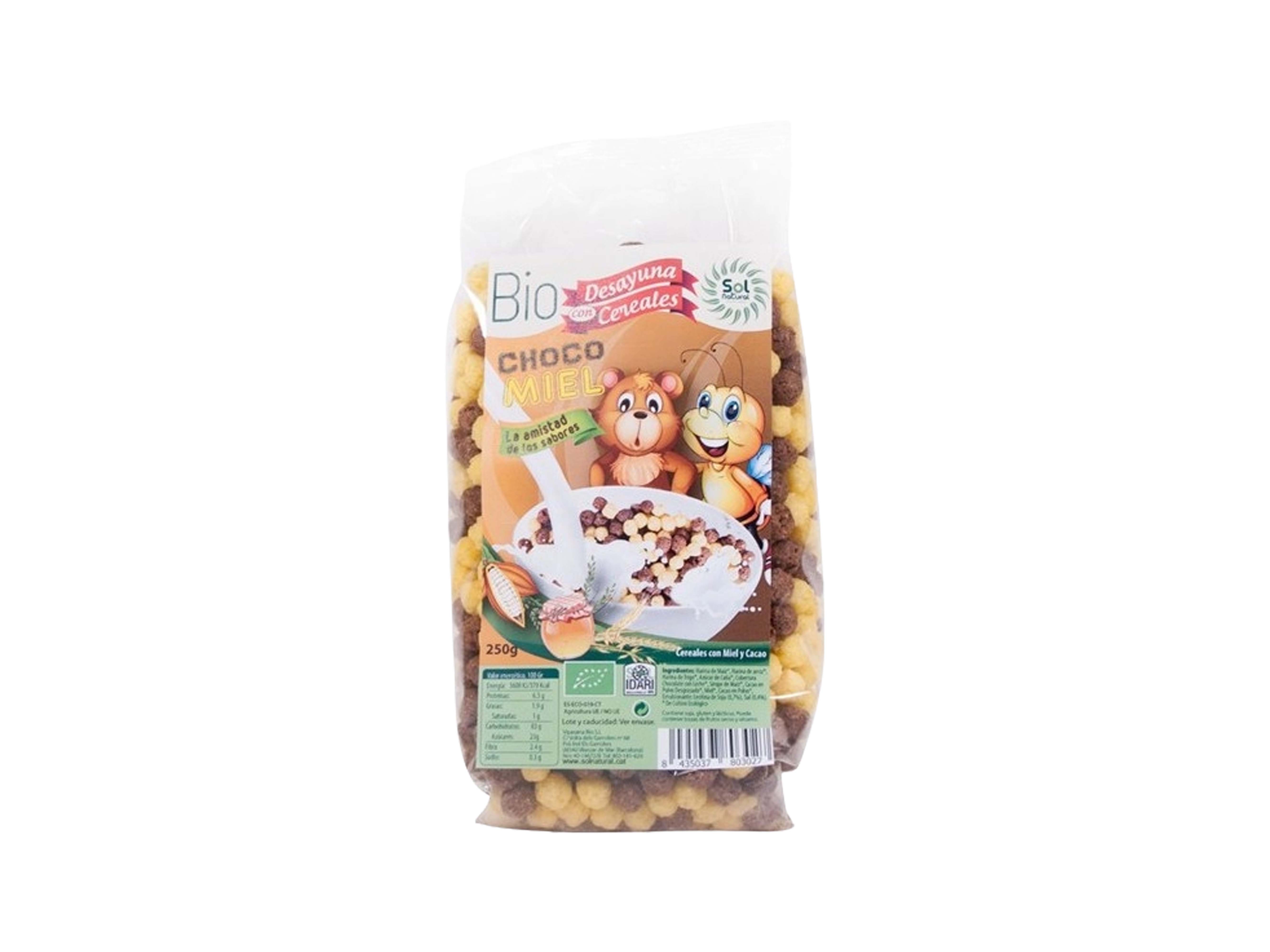 Cereais Bolitas Choco/Mel BIO 250g	 1