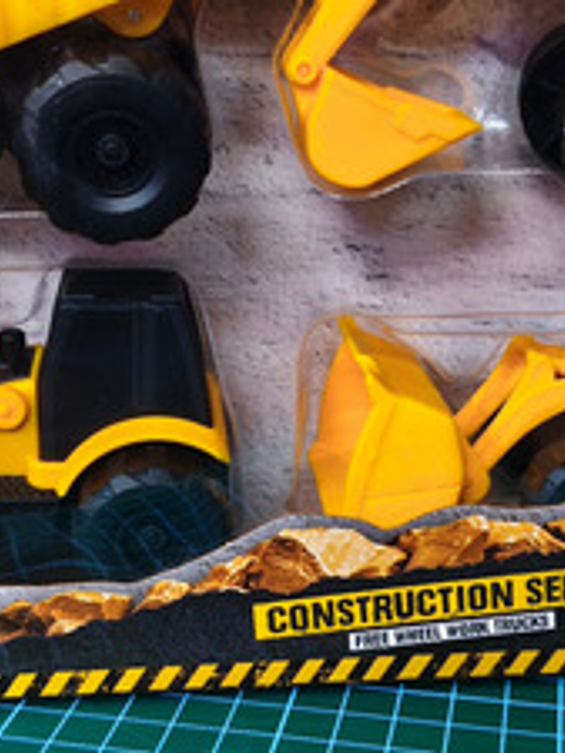 Set De 4 Carritos De Construccion Power Drive 2