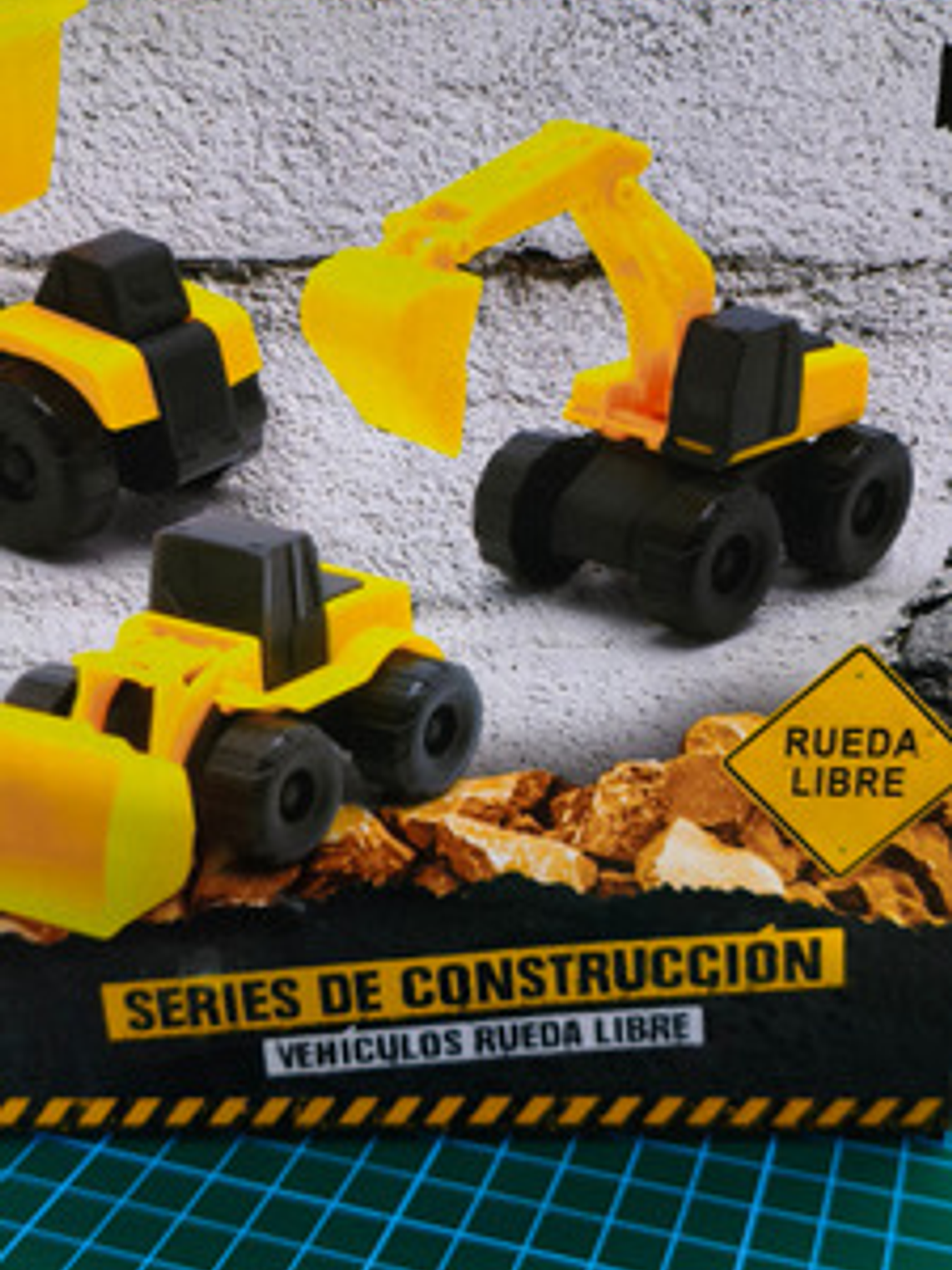 Set De 4 Carritos De Construccion Power Drive 7
