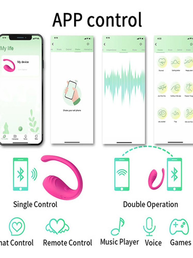 Vibradores Vaginales En U De 9 Velocidades App Bluethoot 4