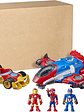 Marvel Super Hero Adventure Avengers 3 Figuras Y 3 Vehiculos - Miniatura 2