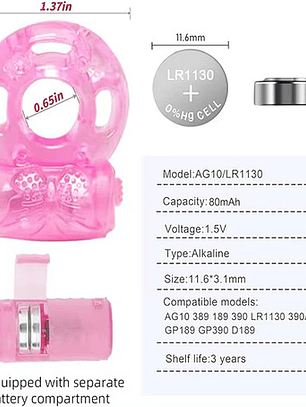 Anillo Vibrador Retardante Consolador Erotico Color Rosa