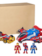 Marvel Super Hero Adventure Avengers 3 Figuras Y 3 Vehiculos - Miniatura 2