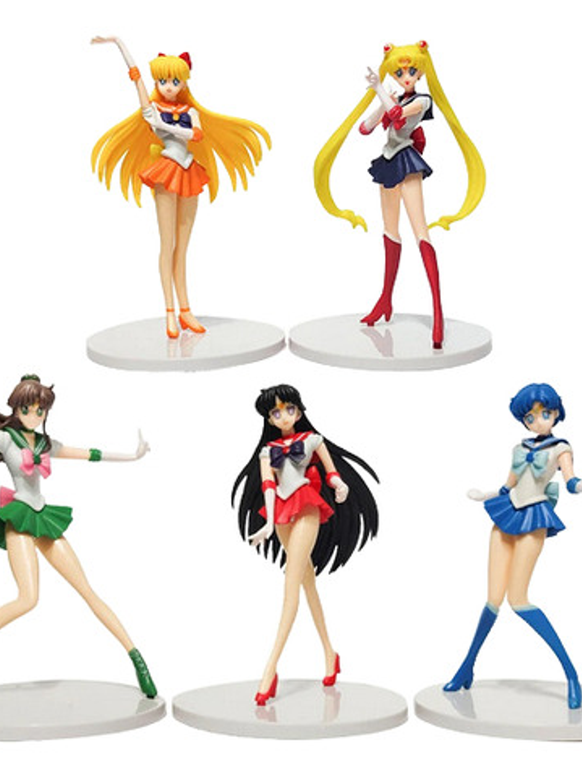 Set 5 Figuras De Sailor Moon 16 Cm Venus Mercury Mars Jupite 1