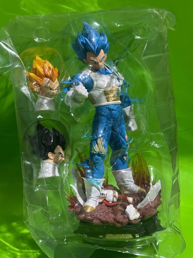 Figura Dragon Ball Vegeta Battle Damage Cambio De Cabezas 3
