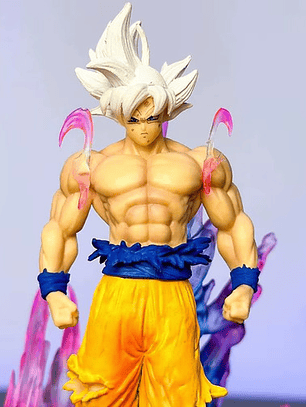 Figura Dragon Ball Goku Ultra Instinto Con Base No Led 25cm
