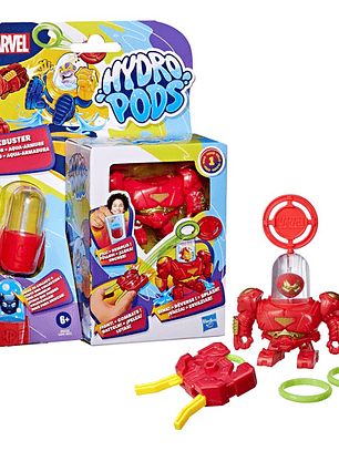 Figura Iron Man Hulkbuster Aqua Armadura Hydro Pods Marvel