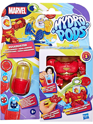 Figura Iron Man Hulkbuster Aqua Armadura Hydro Pods Marvel