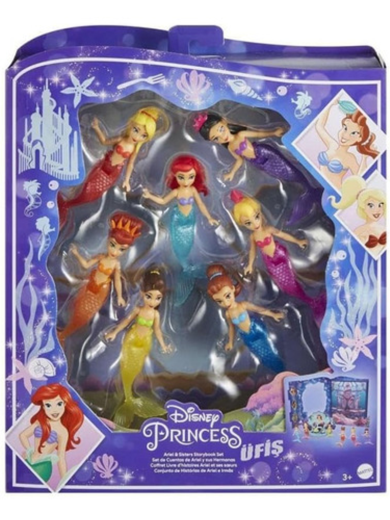 Disney Mattel Princesa Ariel Sirenita Y Sus Hermanas 3