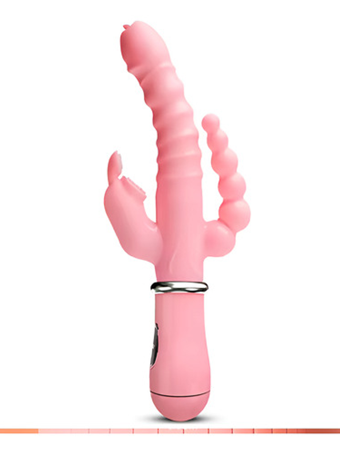 Consolador 3 En 1 Conejo Vibrador Impermeable Carga Usb 1