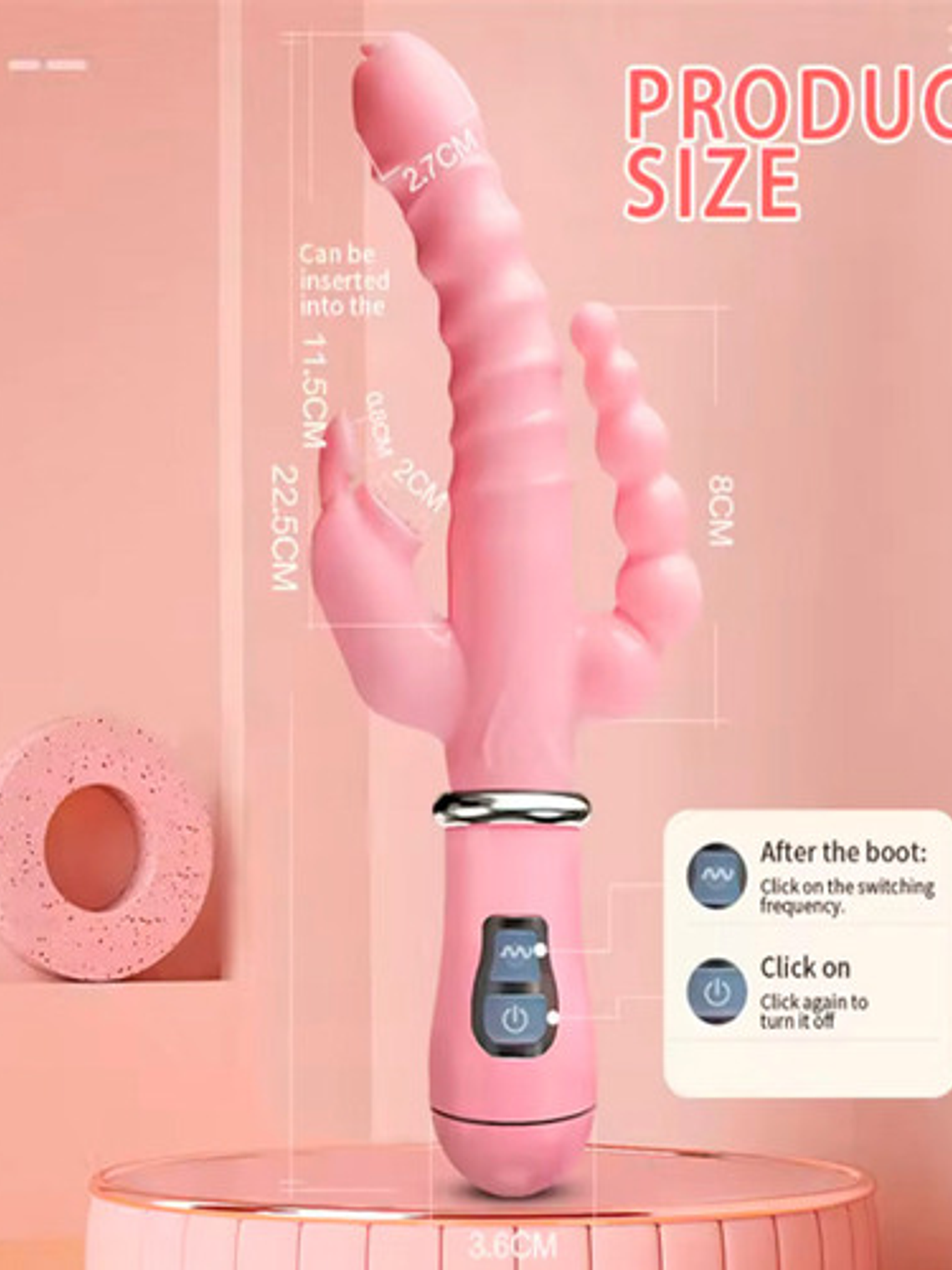 Consolador 3 En 1 Conejo Vibrador Impermeable Carga Usb 6