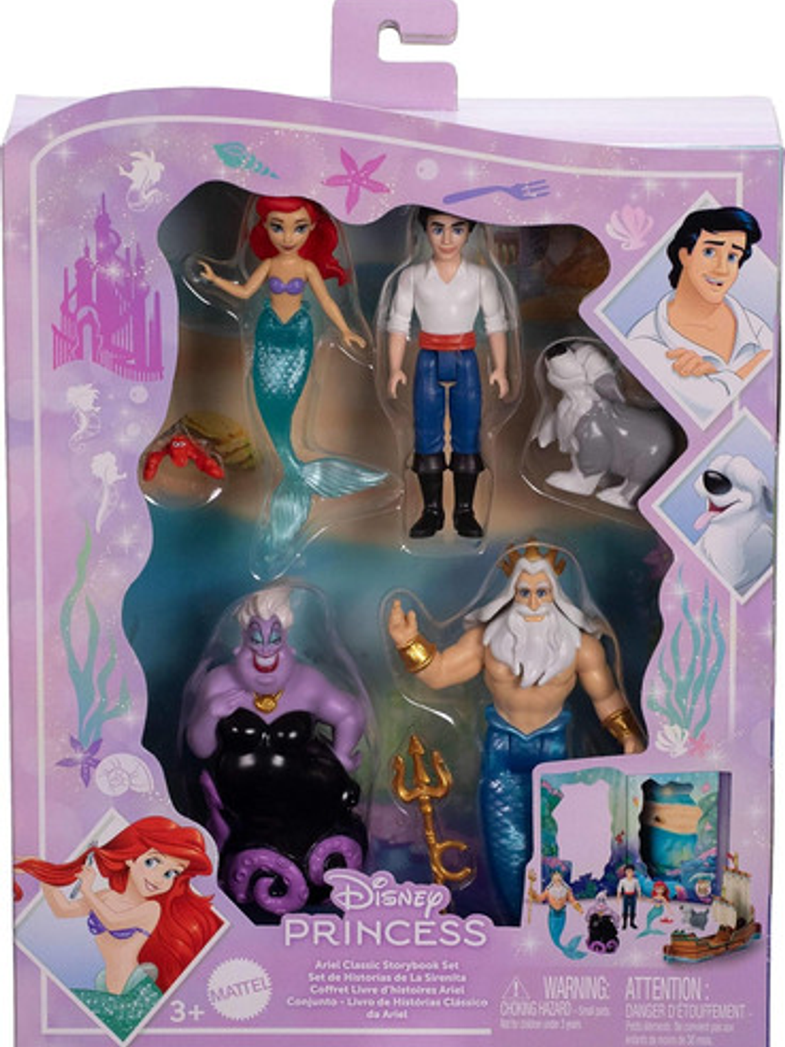 Muñeca Disney Princesa Set De Juego Cuentos Sirenita Ariel 2