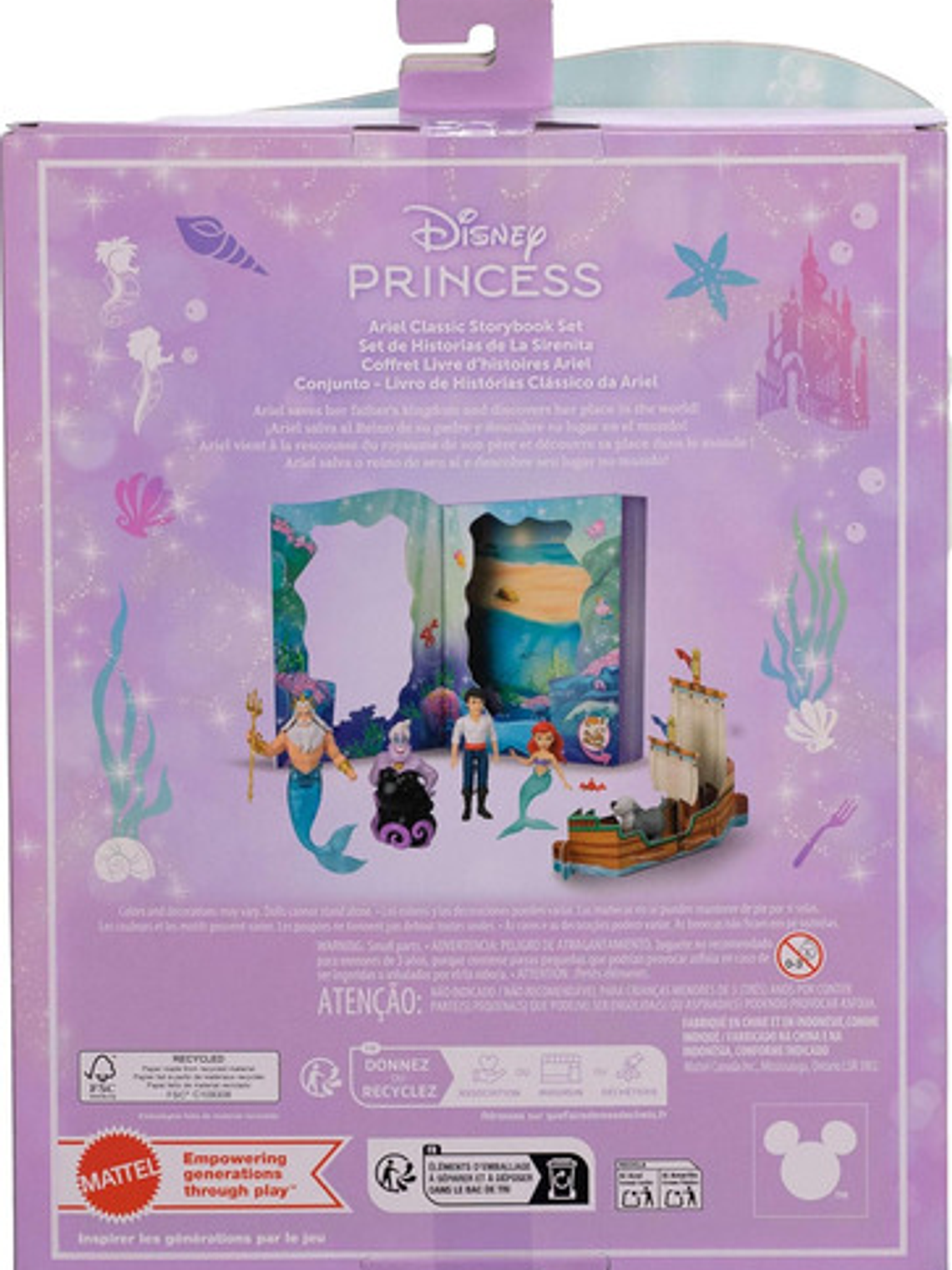 Muñeca Disney Princesa Set De Juego Cuentos Sirenita Ariel 3