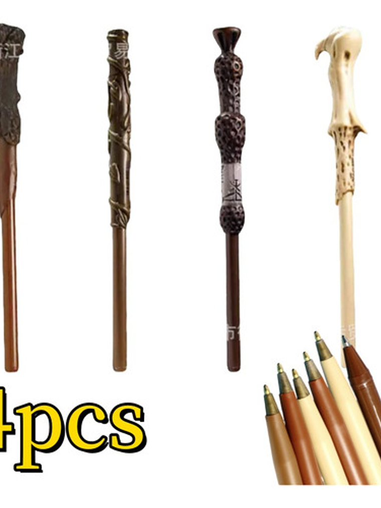 Bolígrafos Lápices Set De 4 Varitas Harry Potter Herninione 2