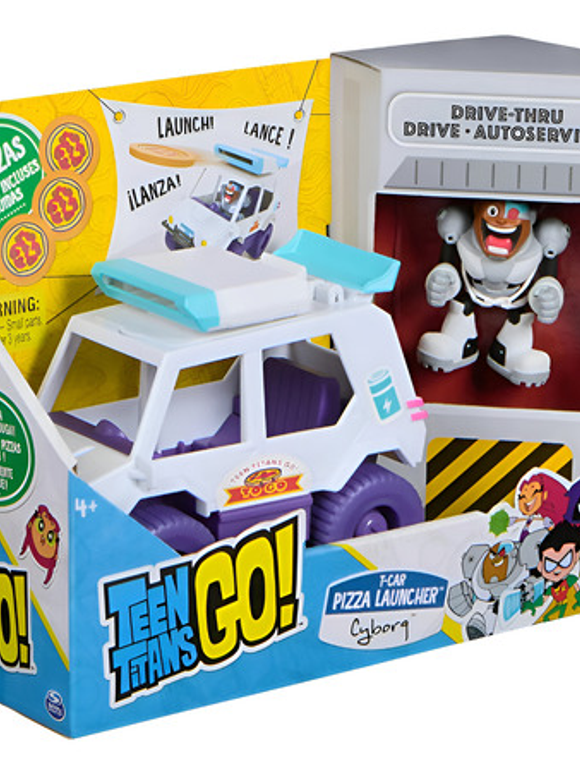 Auto Lanzador De Pizzas Teen Titans Go Cyborg Pizza Launcher 1