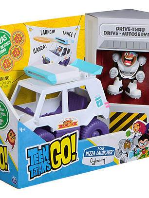 Auto Lanzador De Pizzas Teen Titans Go Cyborg Pizza Launcher