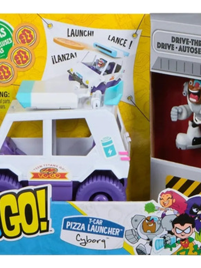Auto Lanzador De Pizzas Teen Titans Go Cyborg Pizza Launcher 2