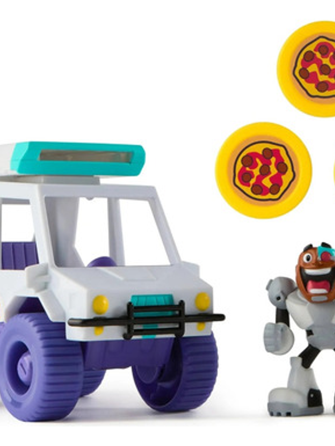 Auto Lanzador De Pizzas Teen Titans Go Cyborg Pizza Launcher 3